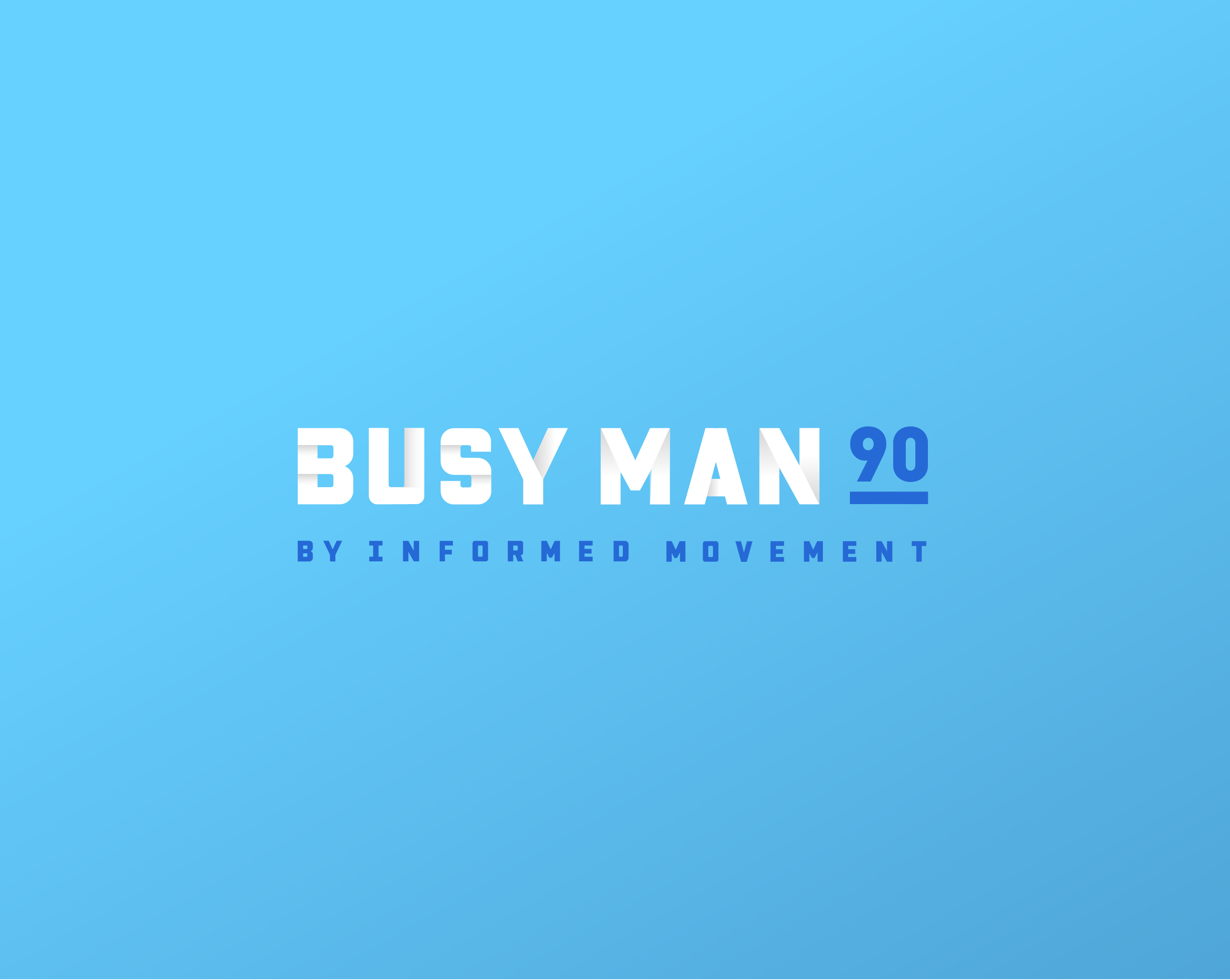 Busy man 90 main logo on teal
